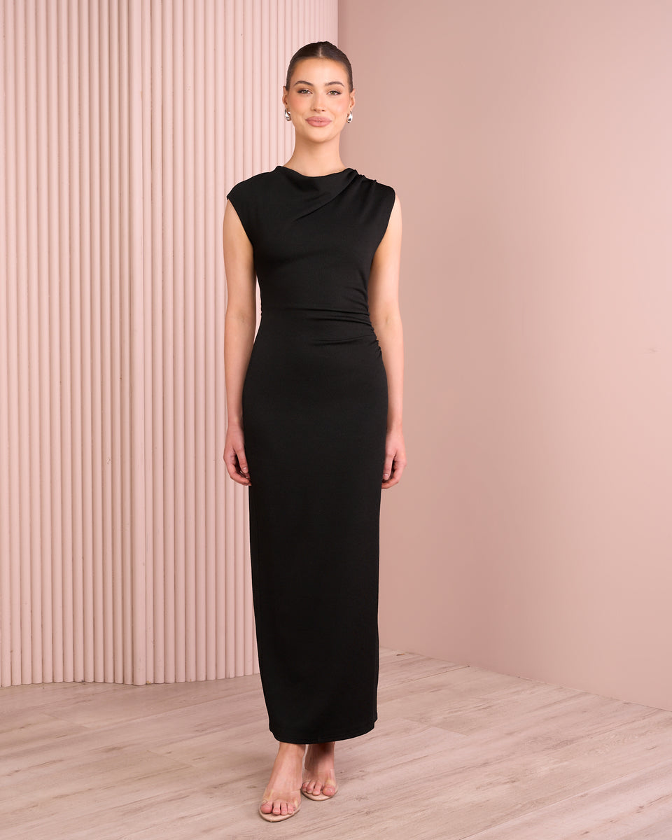 スーツ・フォーマル・ドレス ANDRESD drape dress BLACK スーツ