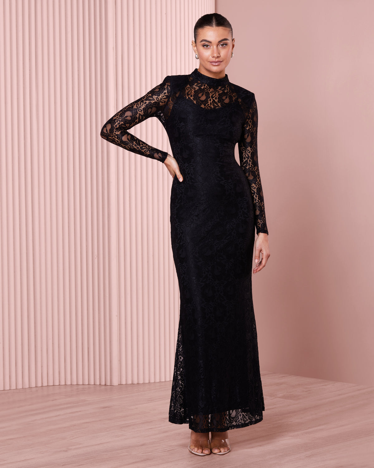 Amelia Long Sleeve Lace Gown