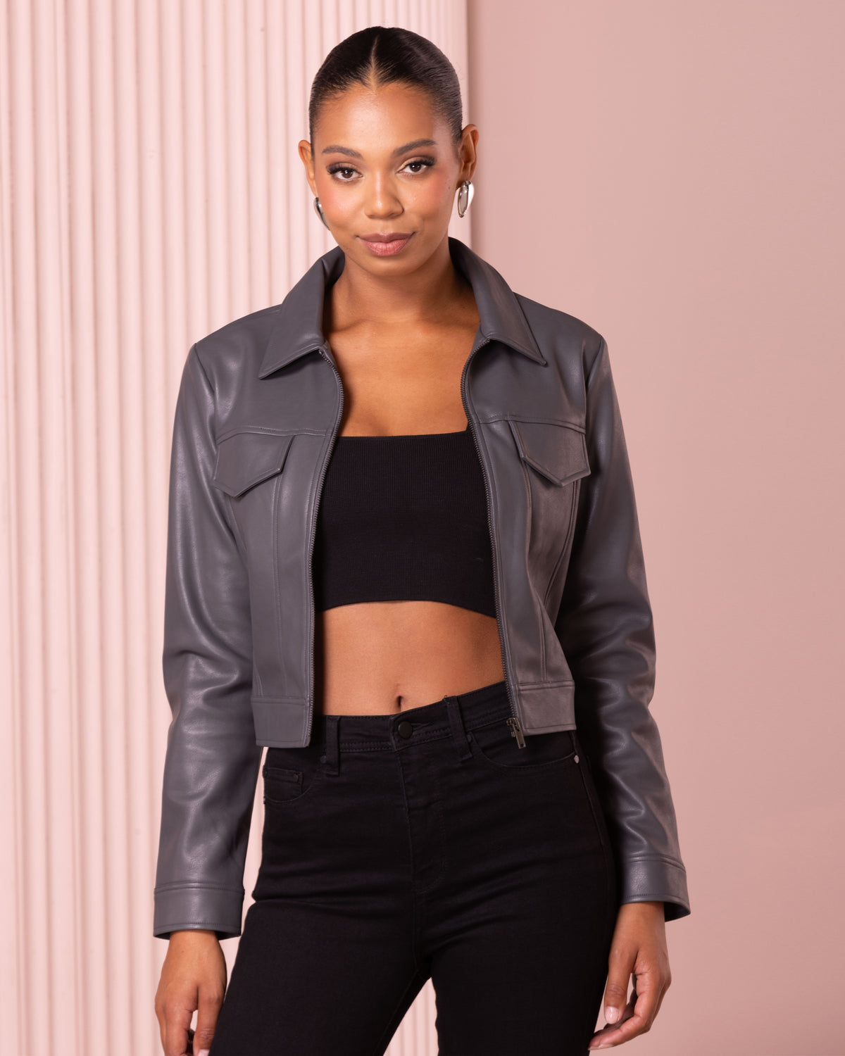 Abby Vegan Leather Jacket