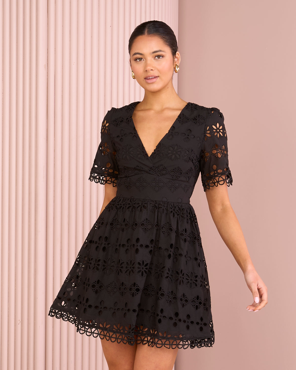 Lucia Broderie Mini Dress