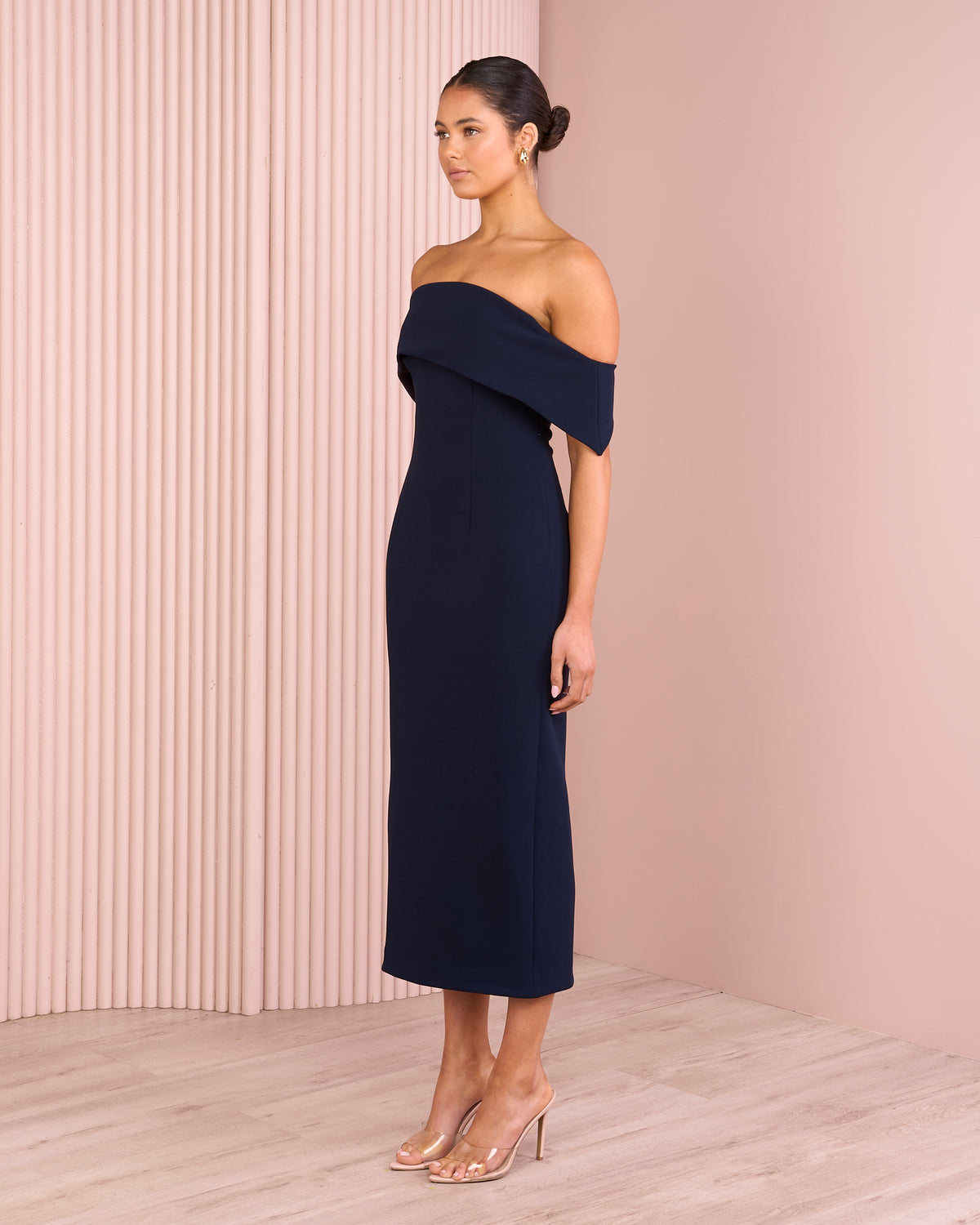 Enzo One Shoulder Midi Dress