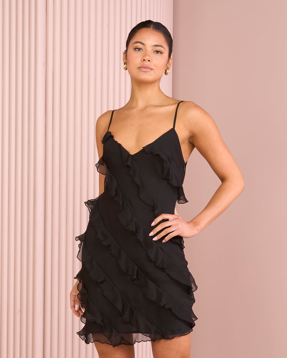 Lillian Ruffle Mini Dress