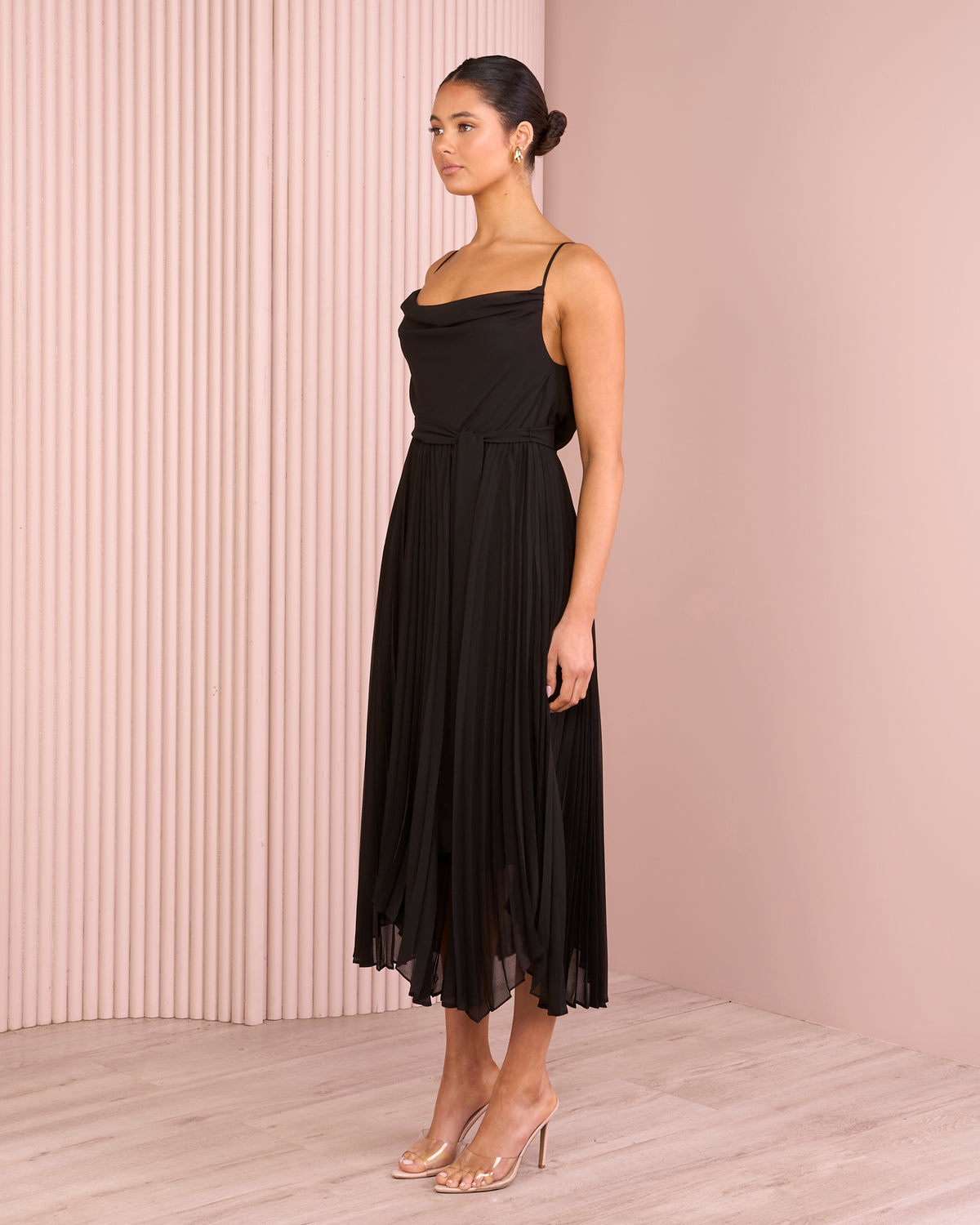 Joy Cowl Neck Midi Dress