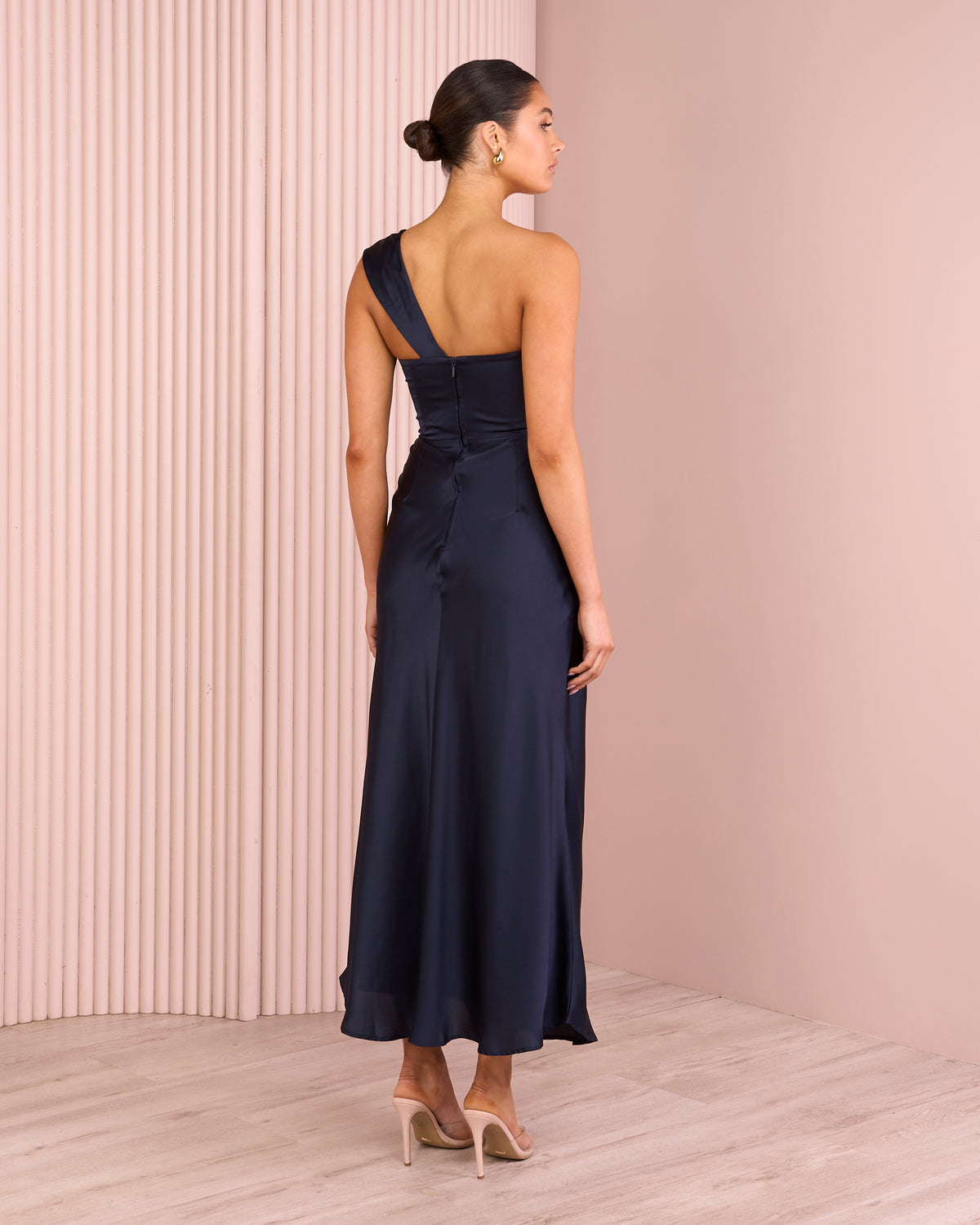 Bisset One Shoulder Drape Gown