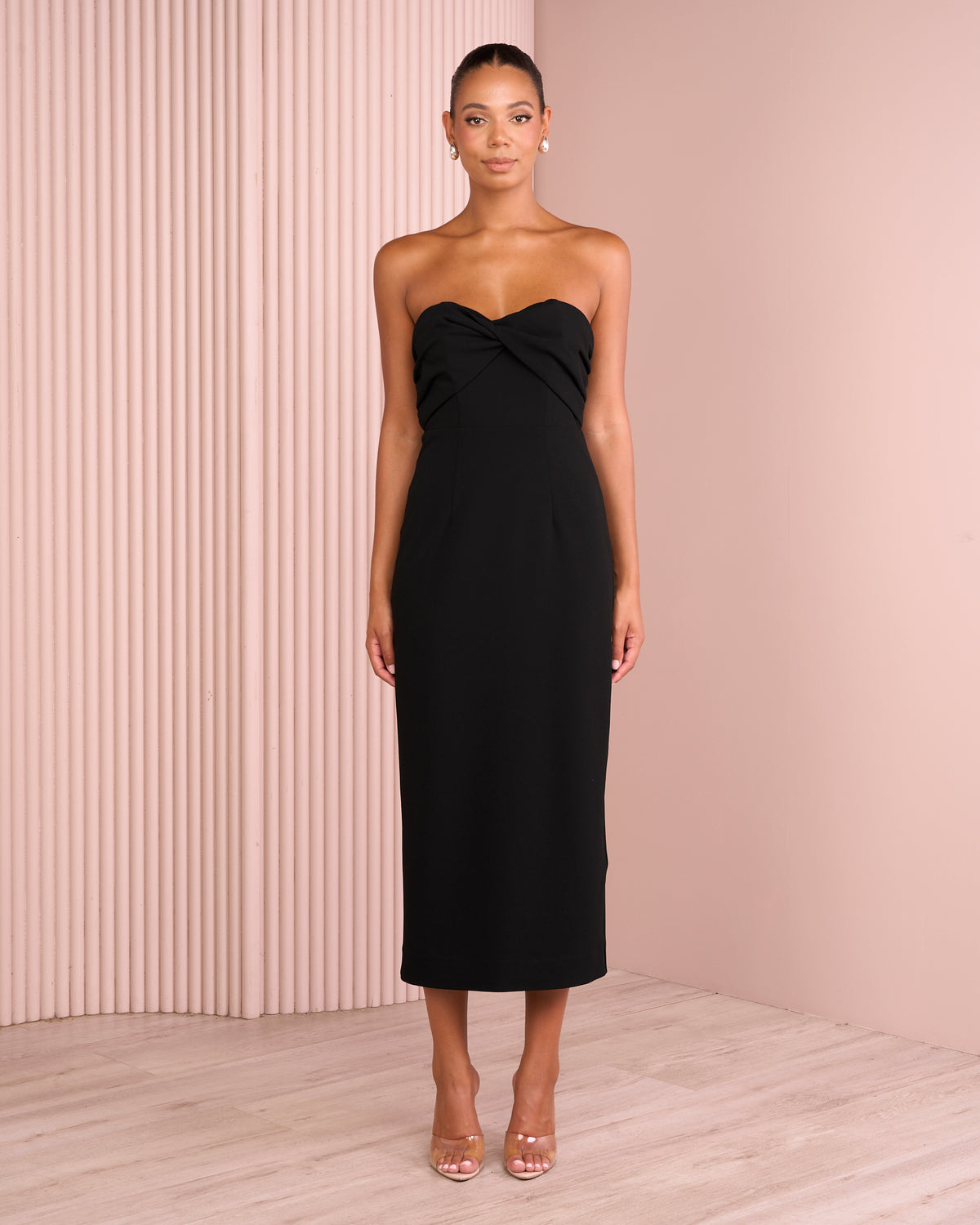 Nathan Twist Front Midi Dress