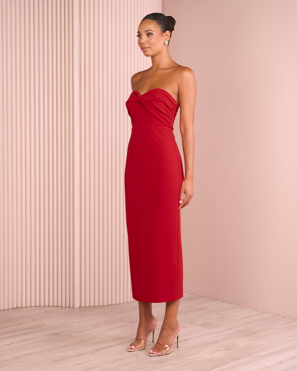 Nathan Twist Front Midi Dress