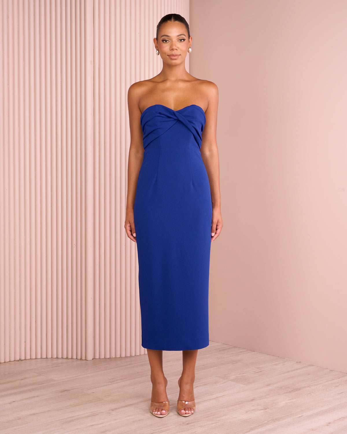 Nathan Twist Front Midi Dress