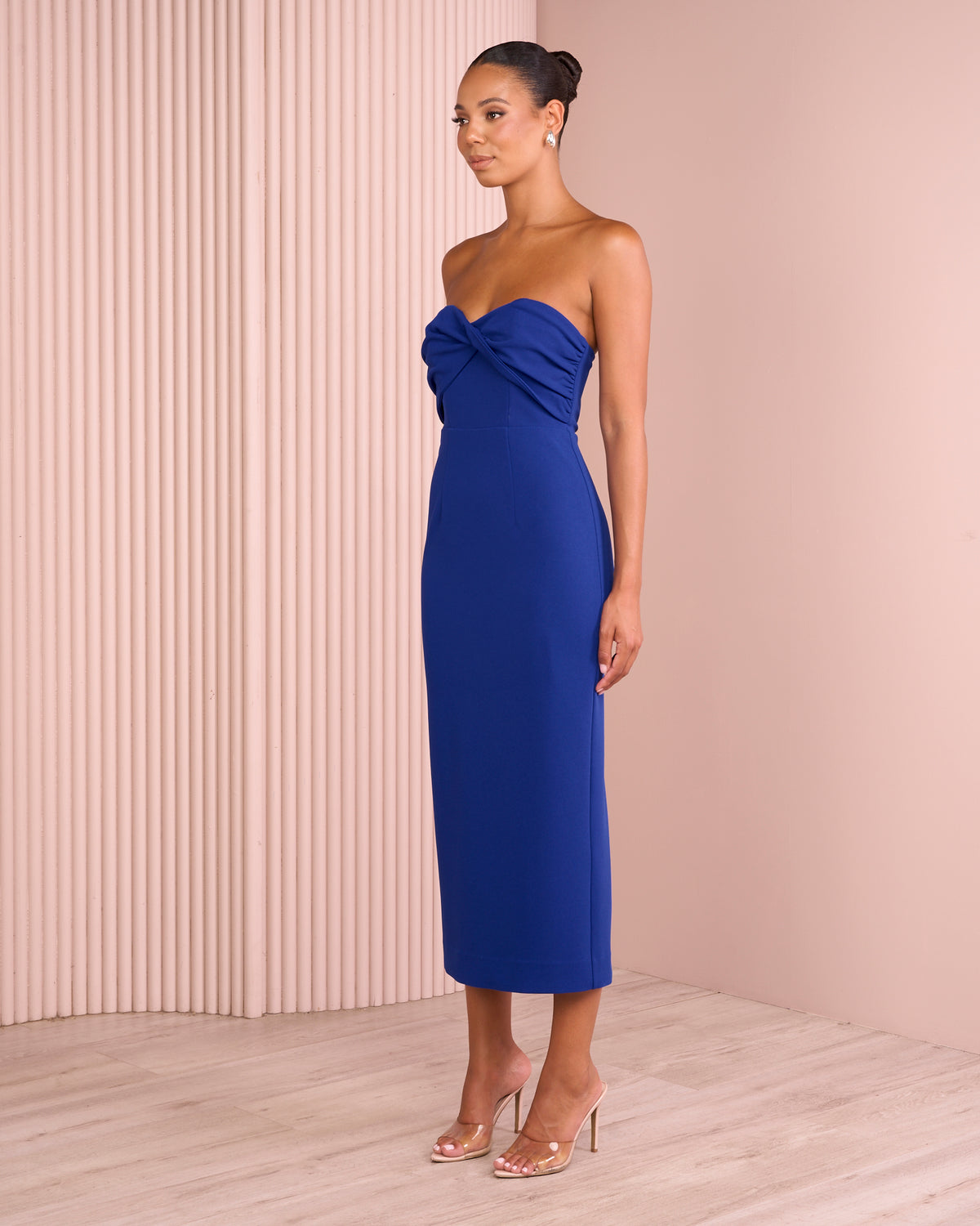 Nathan Twist Front Midi Dress