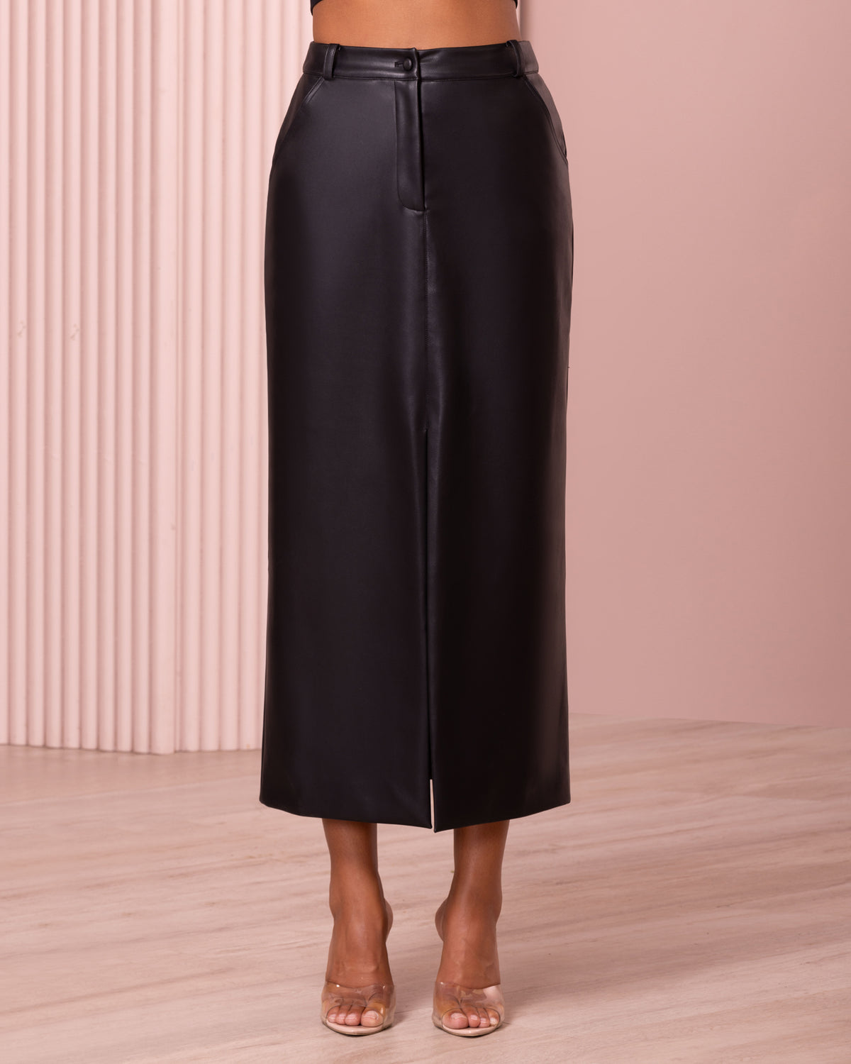 Molly Vegan Leather Maxi Skirt