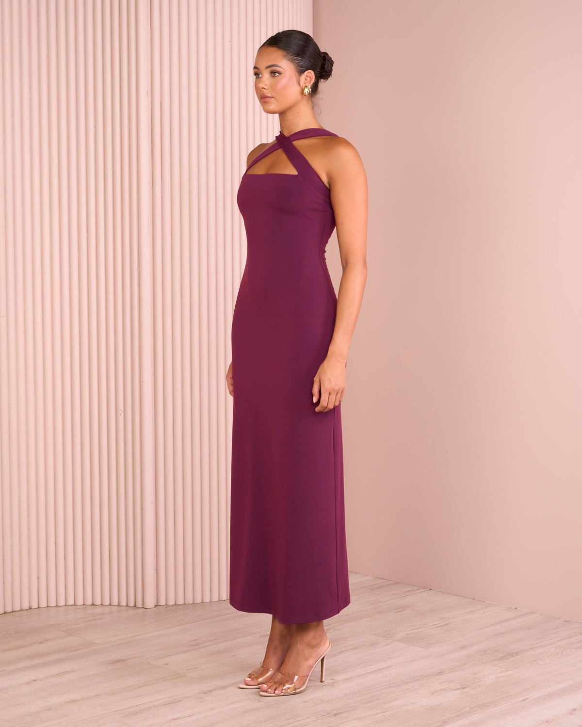 Wren Cross Strap Column Gown