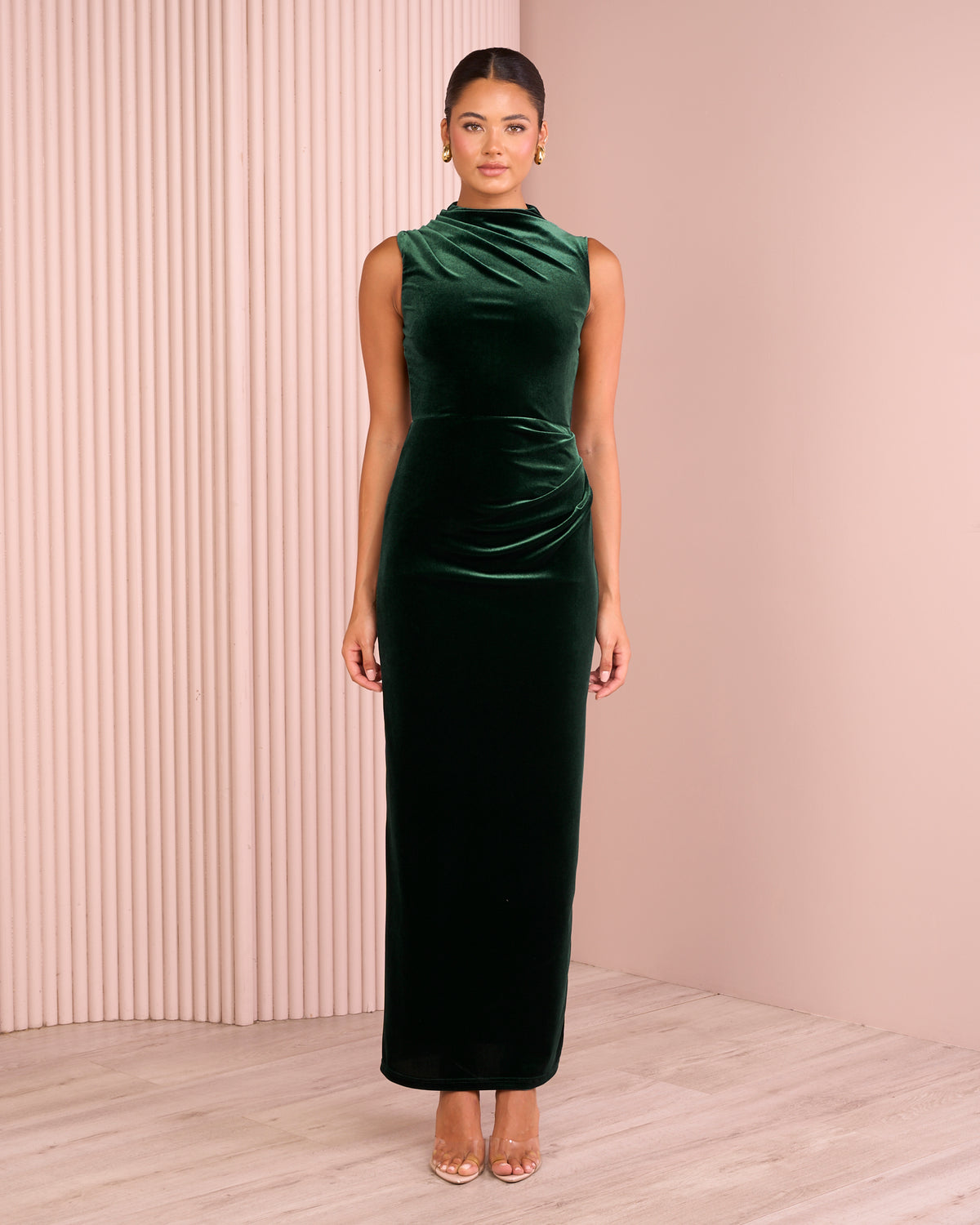 Michela High Neck Maxi Gown