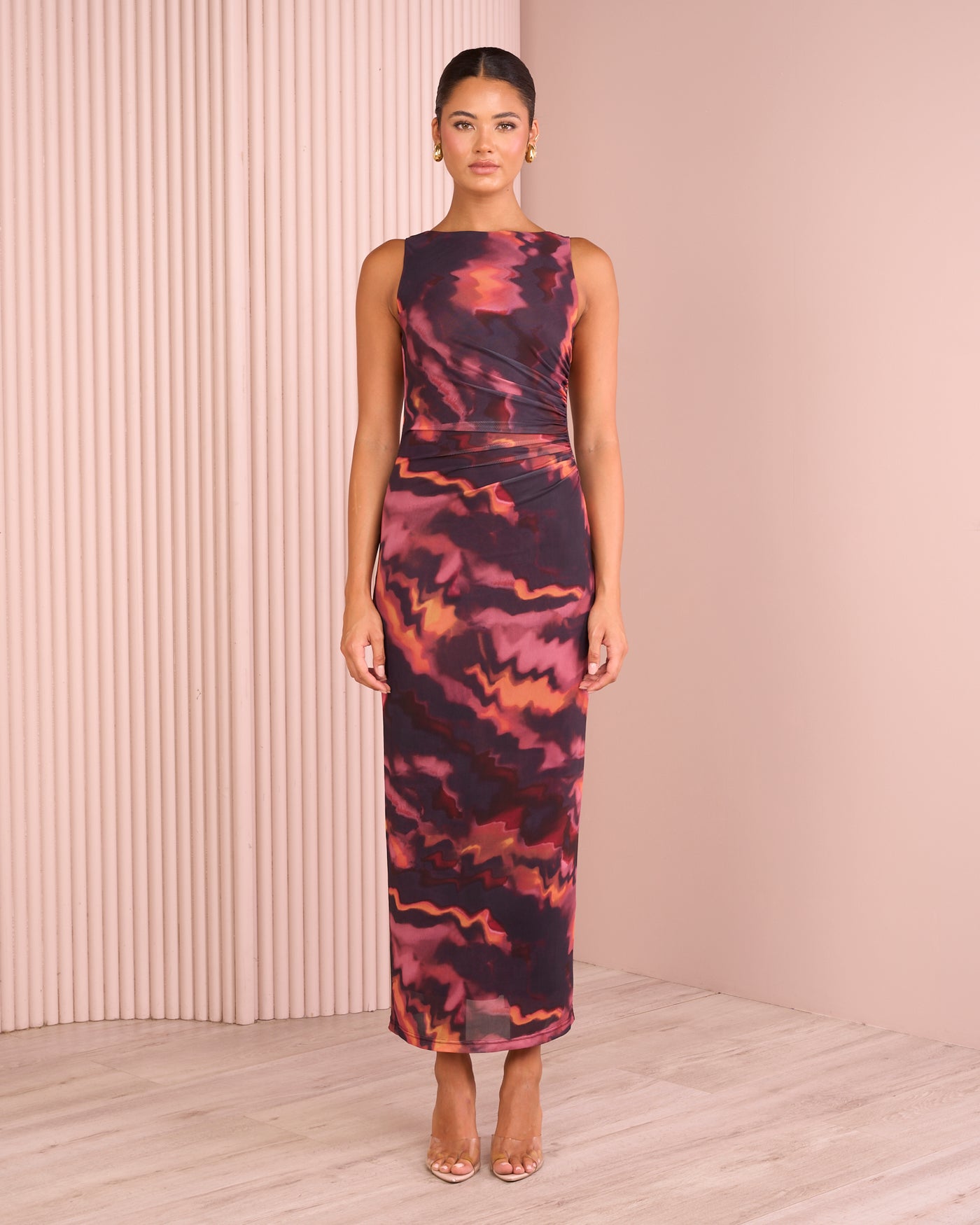 ethereal cocktail dress Ethereal Blooms Short Sleeve Ankle Gown