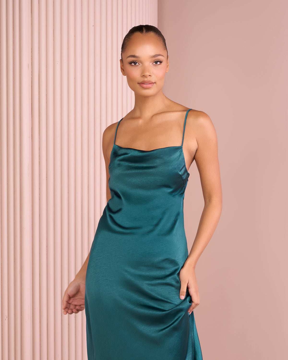 Vlora Bias Cut Satin Dress