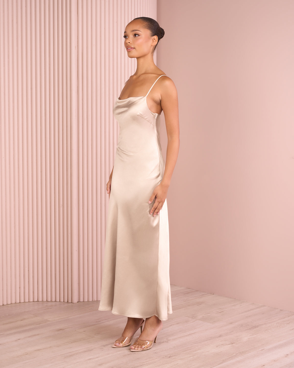Vlora Bias Cut Satin Dress