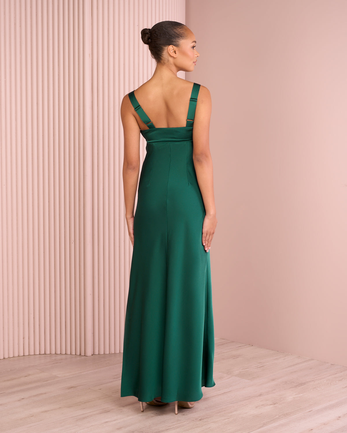 Ultra Cowl Neck Satin Gown