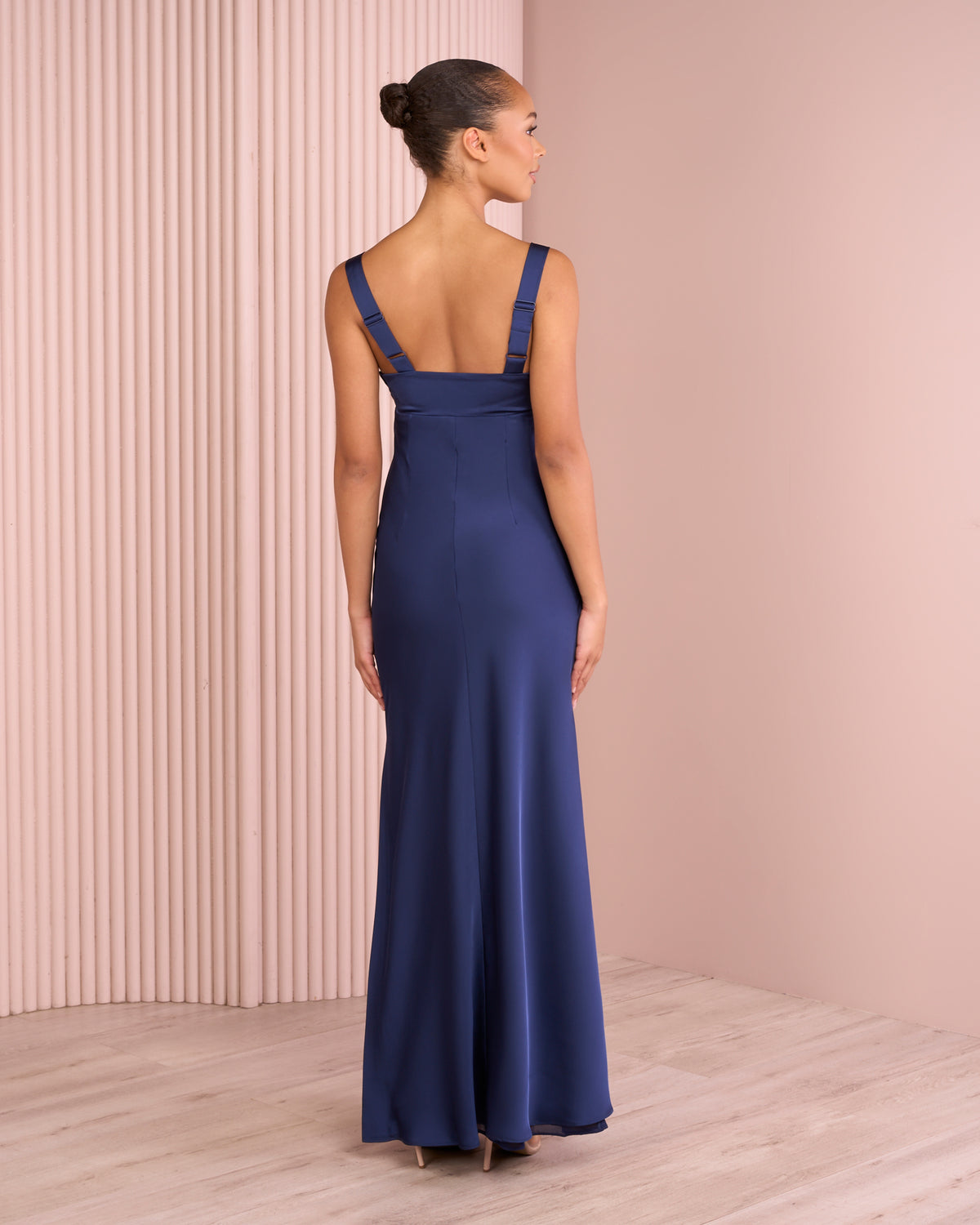 Ultra Cowl Neck Satin Gown