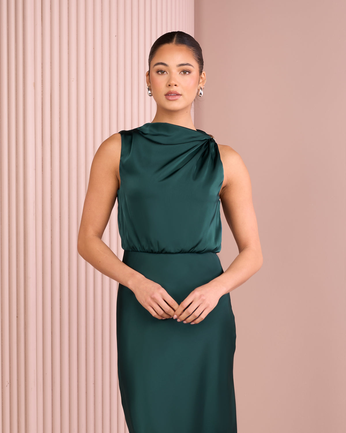 Deedee Blouson Maxi Dress