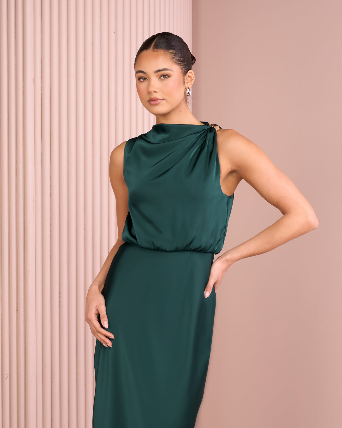 Deedee Blouson Maxi Dress