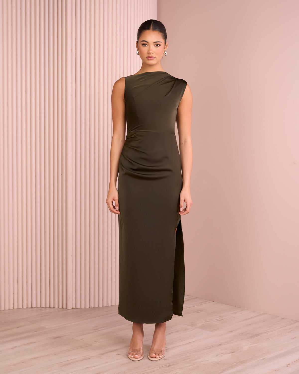 Gentille High Neck Maxi Dress