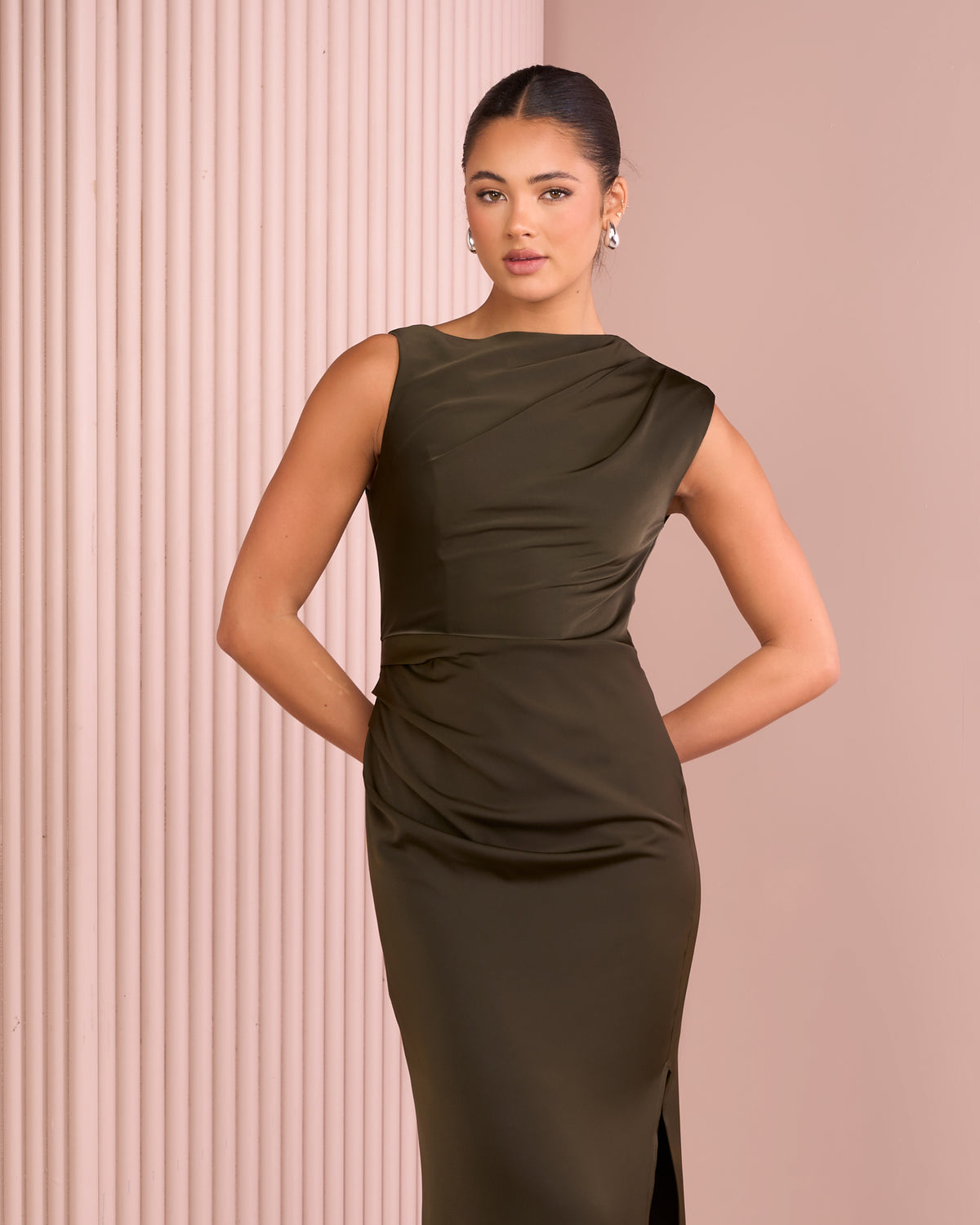 Gentille High Neck Maxi Dress