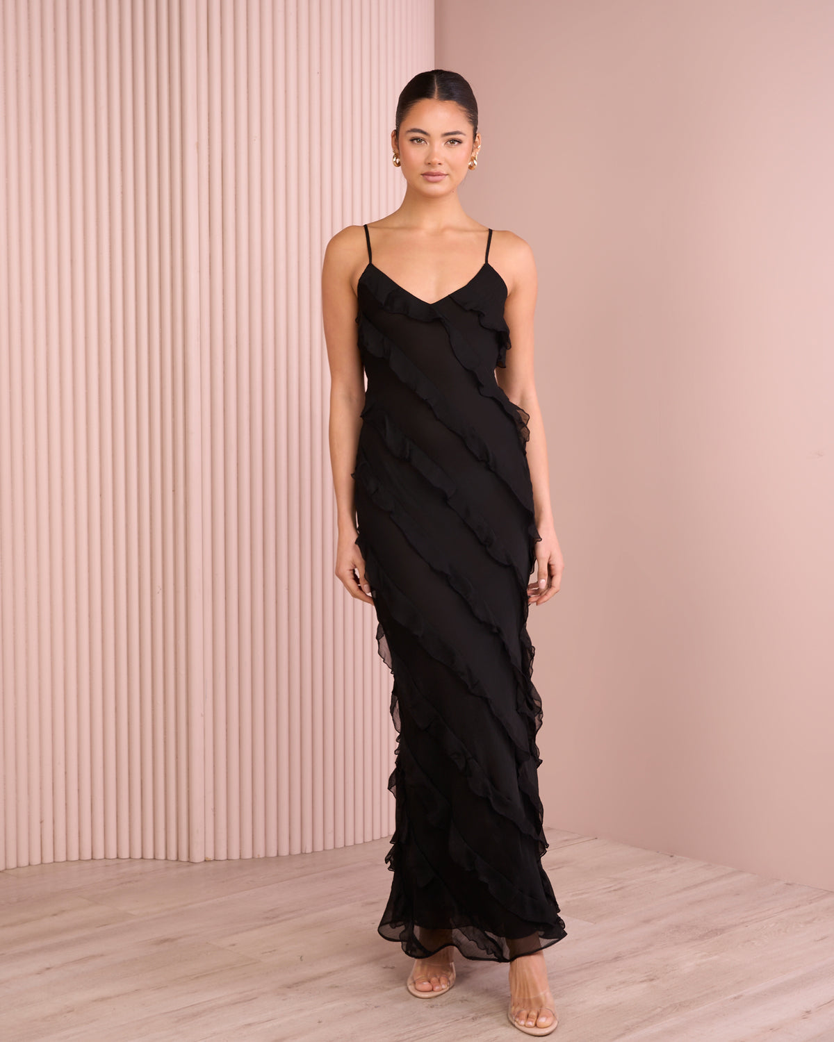 Pearlene Ruffle Maxi Dress