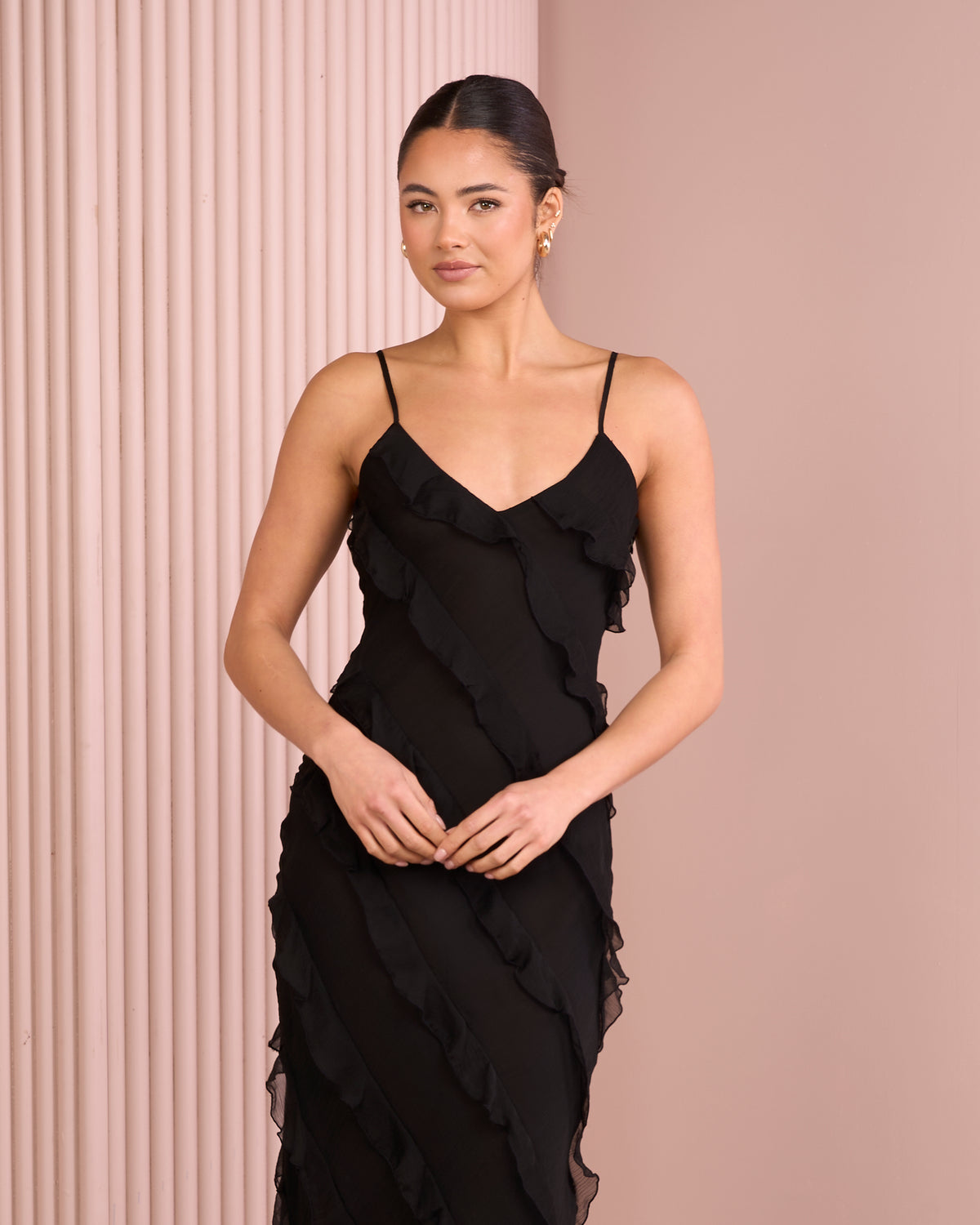 Pearlene Ruffle Maxi Dress