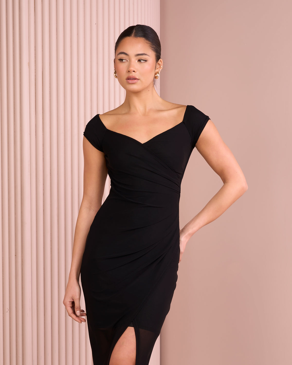 Elsy Off Shoulder Mesh Dress
