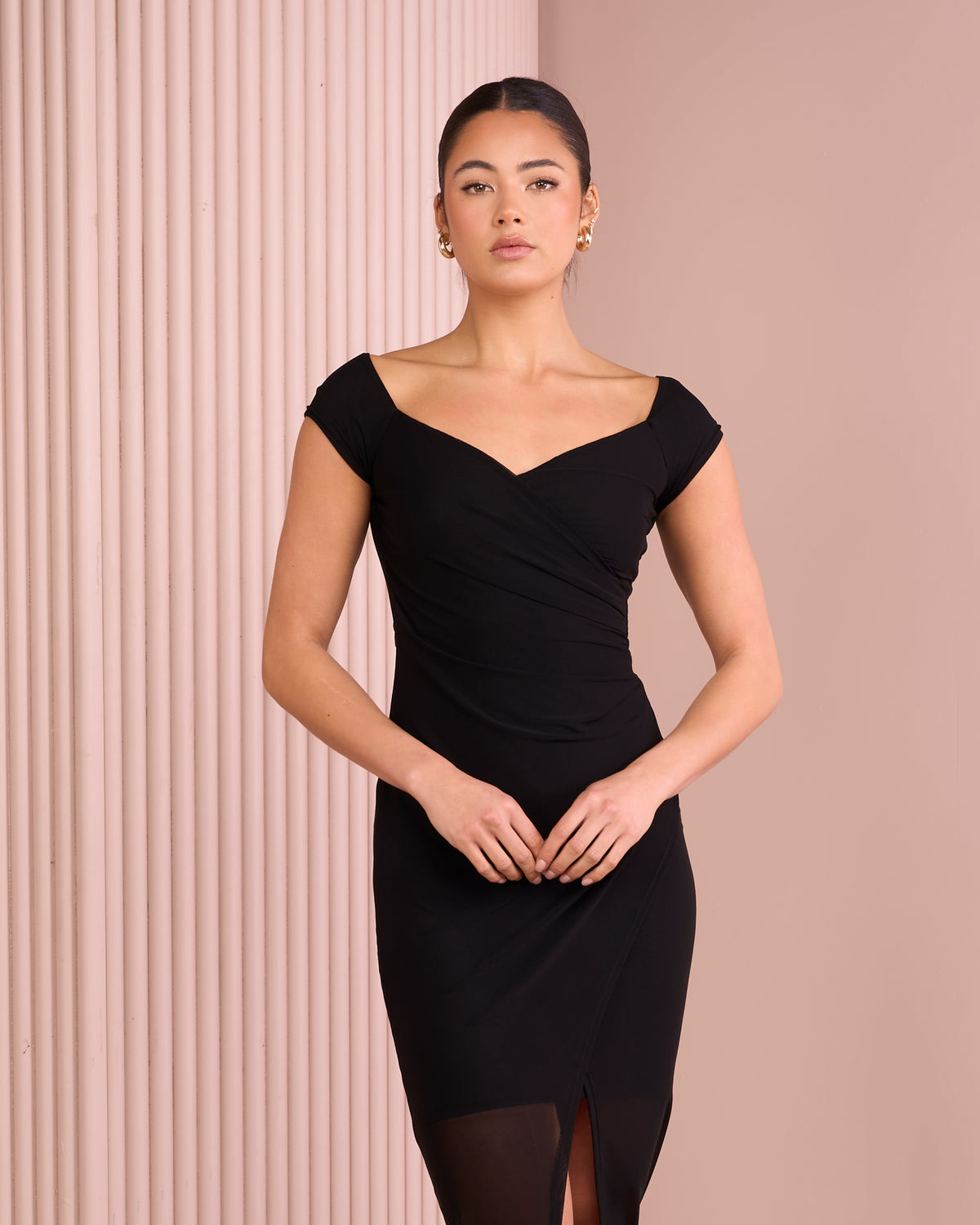 Elsy Off Shoulder Mesh Dress