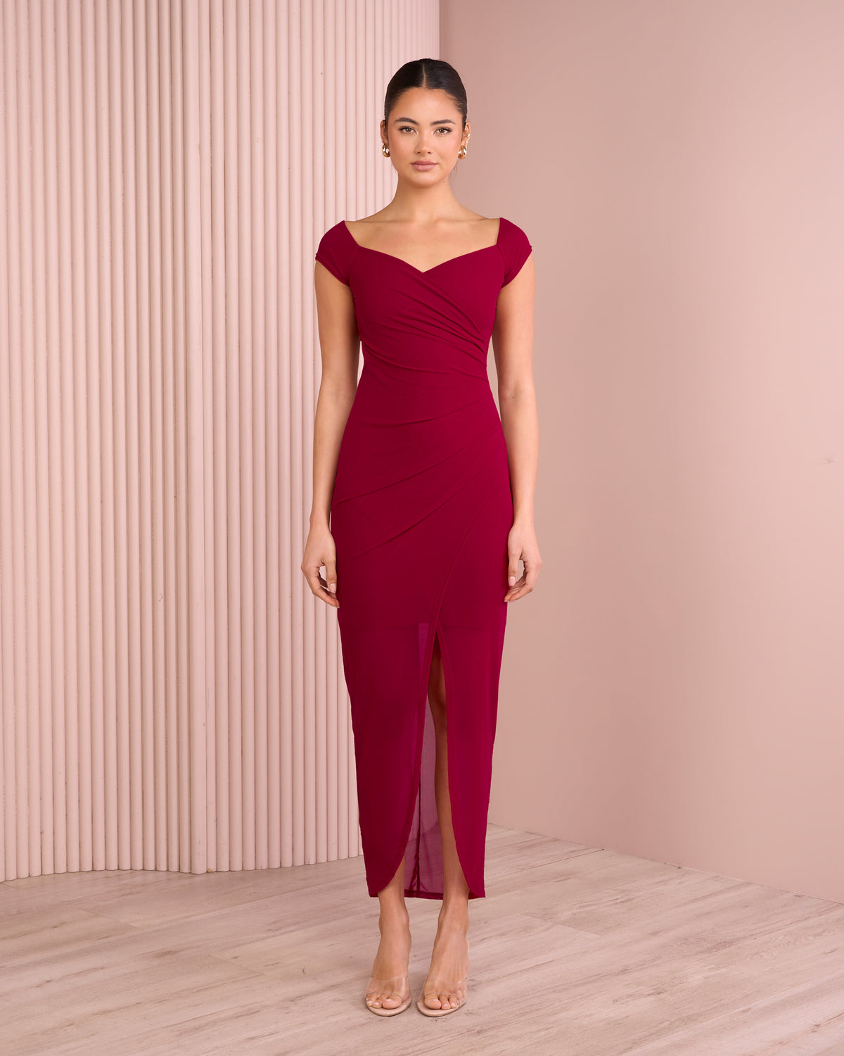 Elsy Off Shoulder Mesh Dress