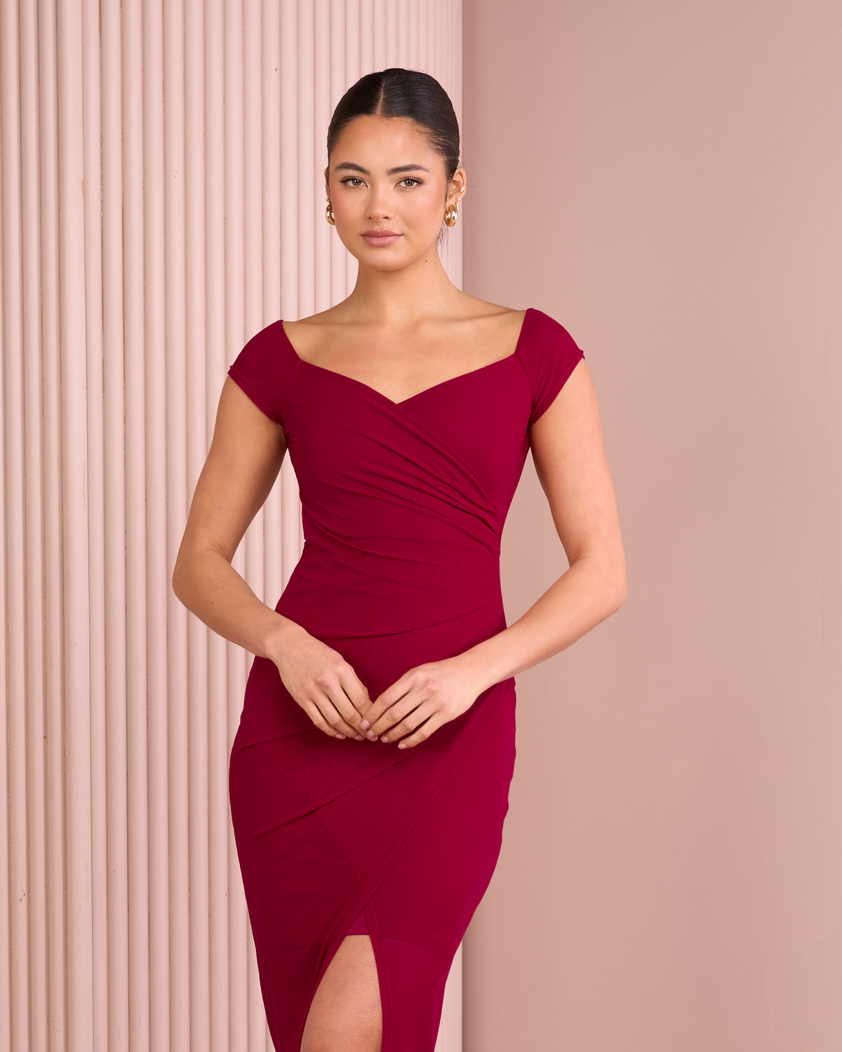 Elsy Off Shoulder Mesh Dress