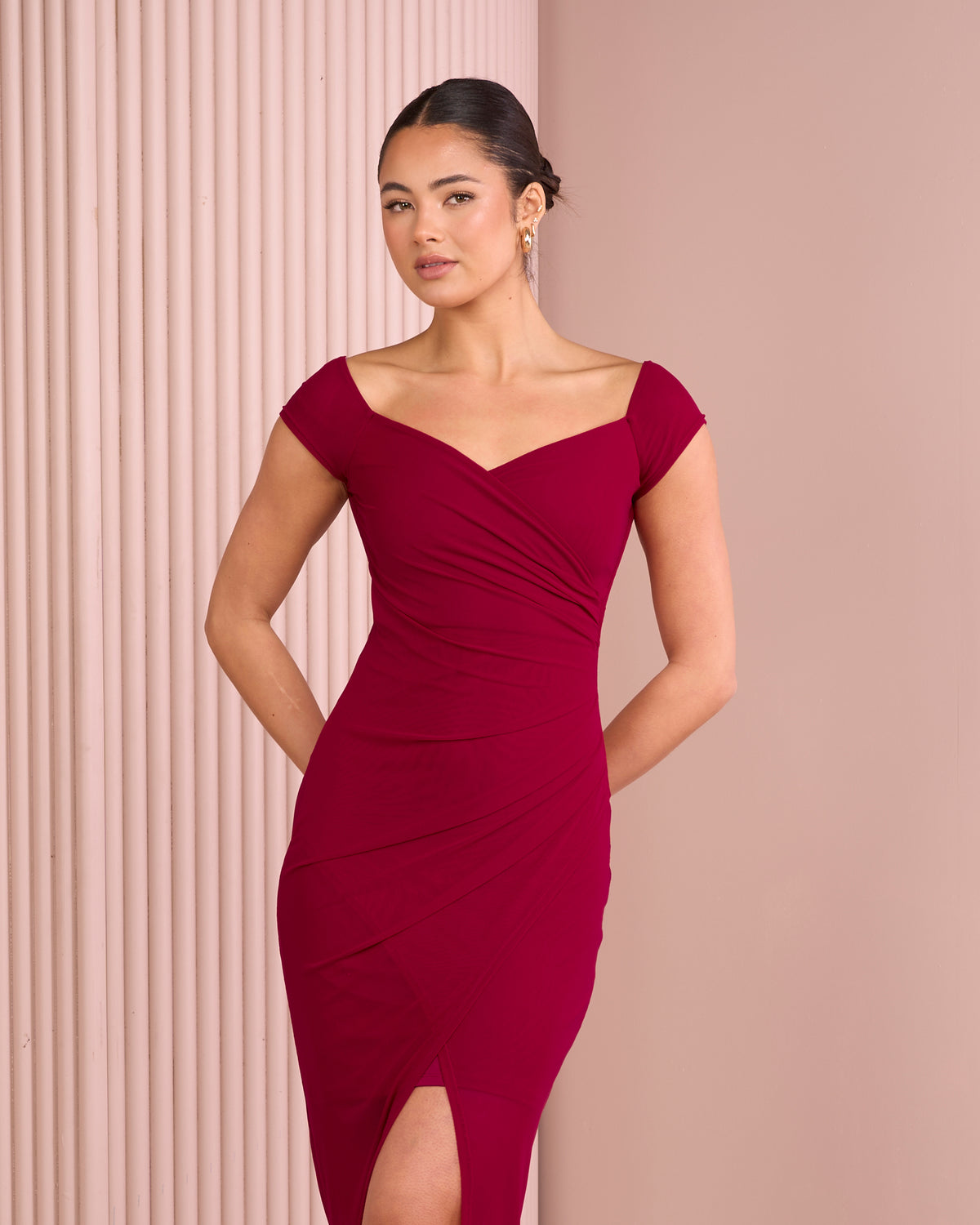 Elsy Off Shoulder Mesh Dress