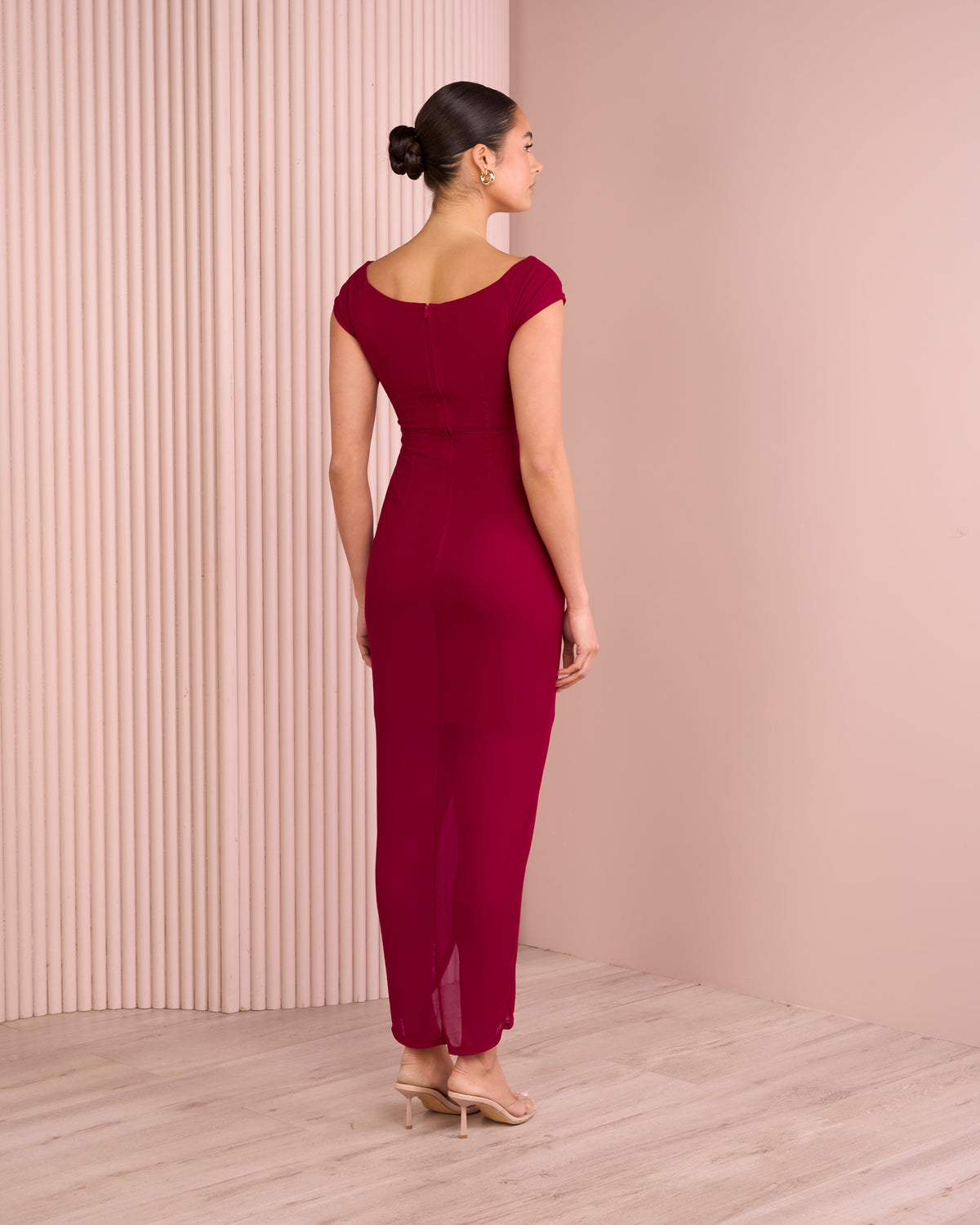 Elsy Off Shoulder Mesh Dress