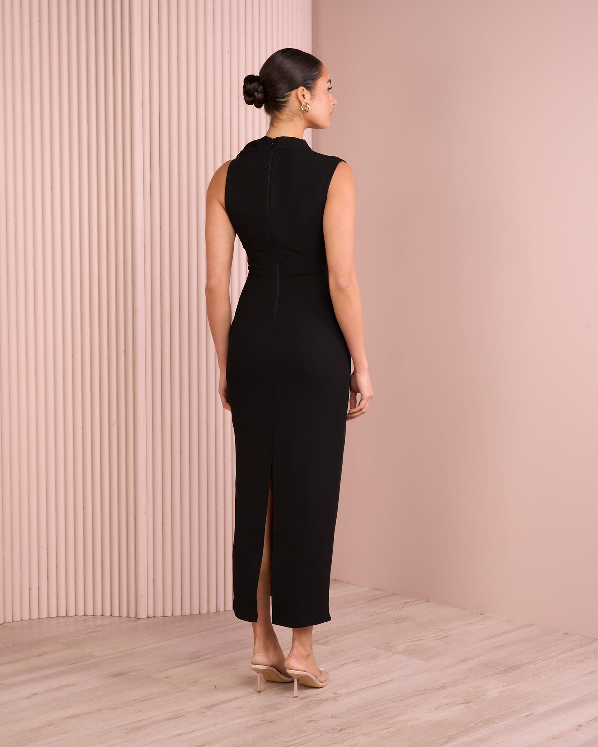 Roza High Neck Satin Maxi