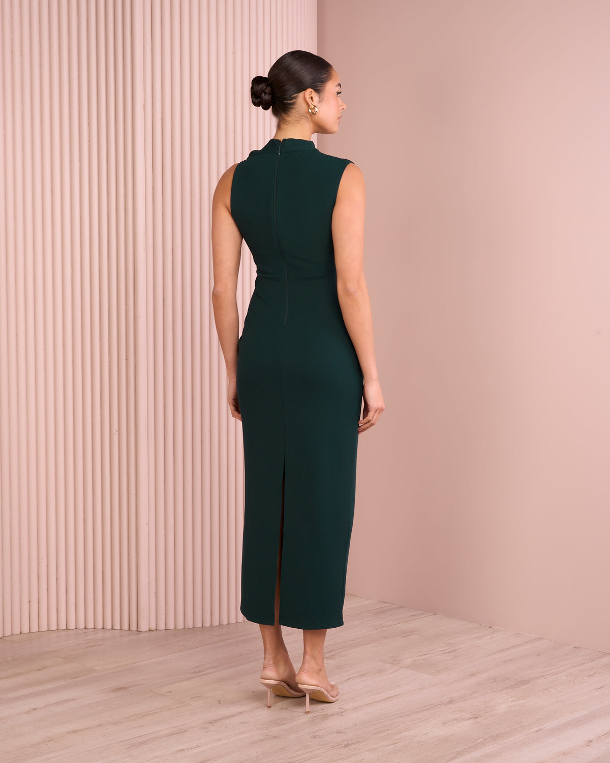 Roza High Neck Satin Maxi