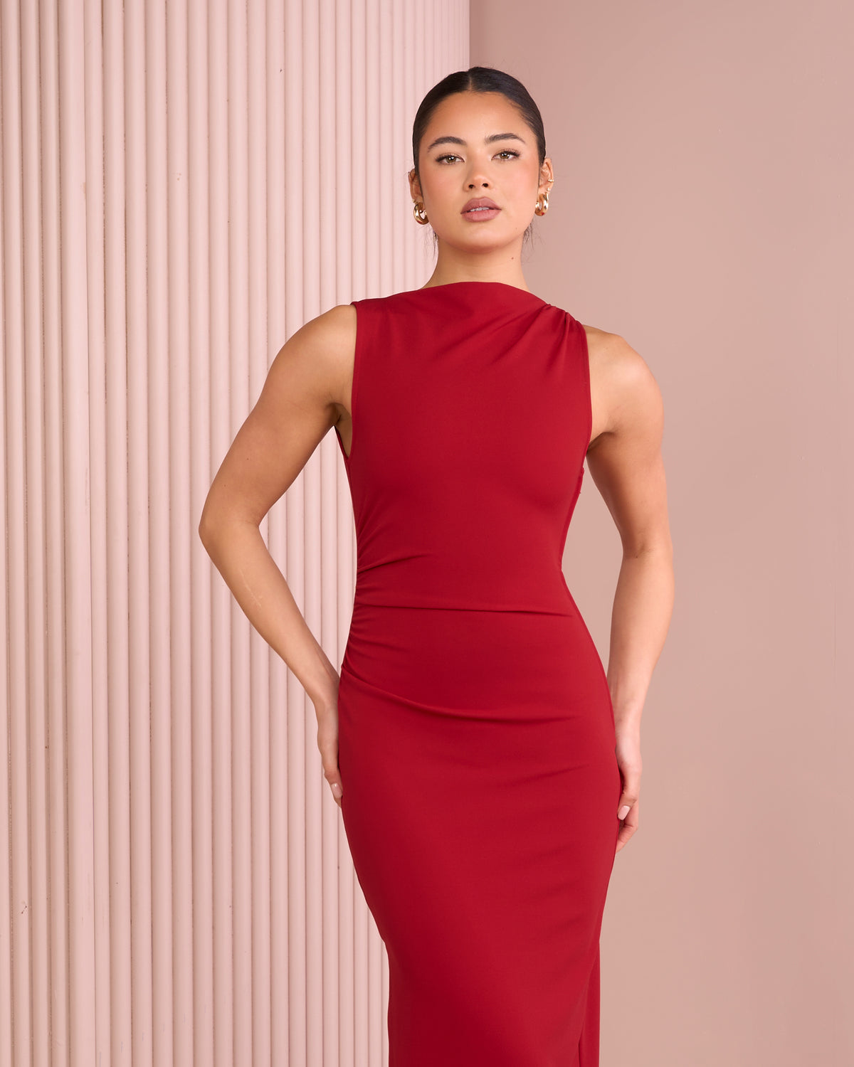 Jance Ruched Maxi Dress