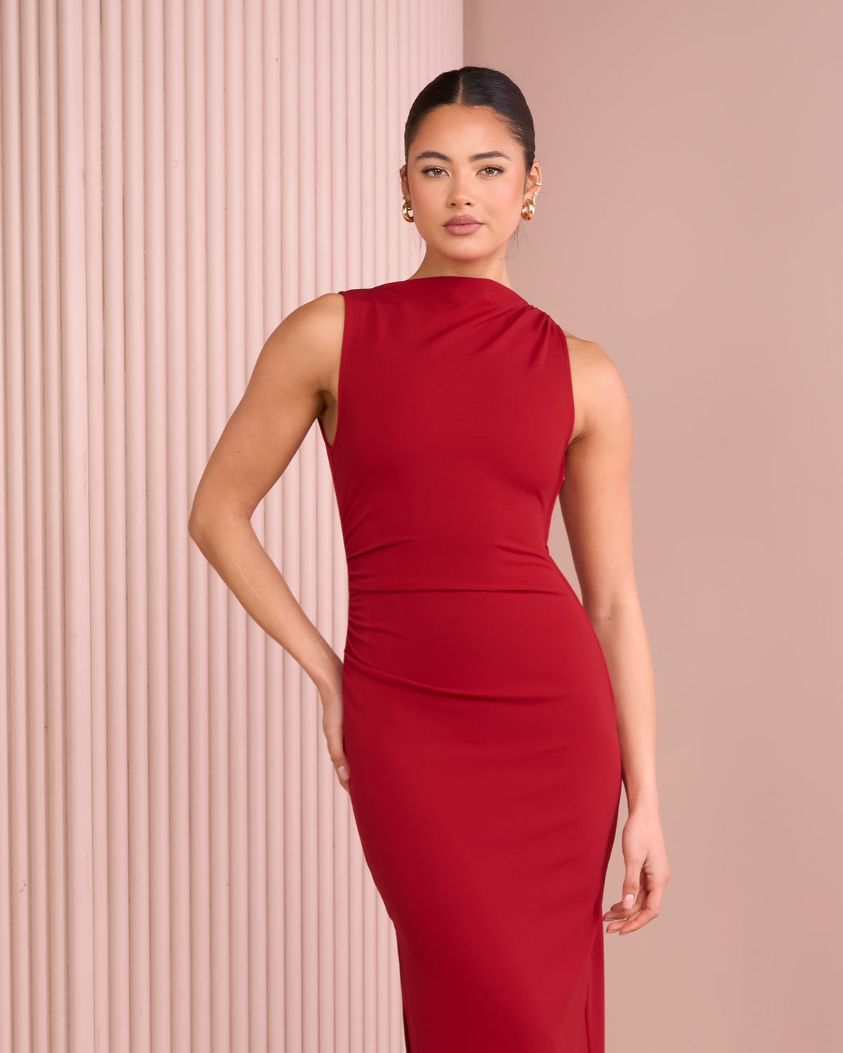 Jance Ruched Maxi Dress