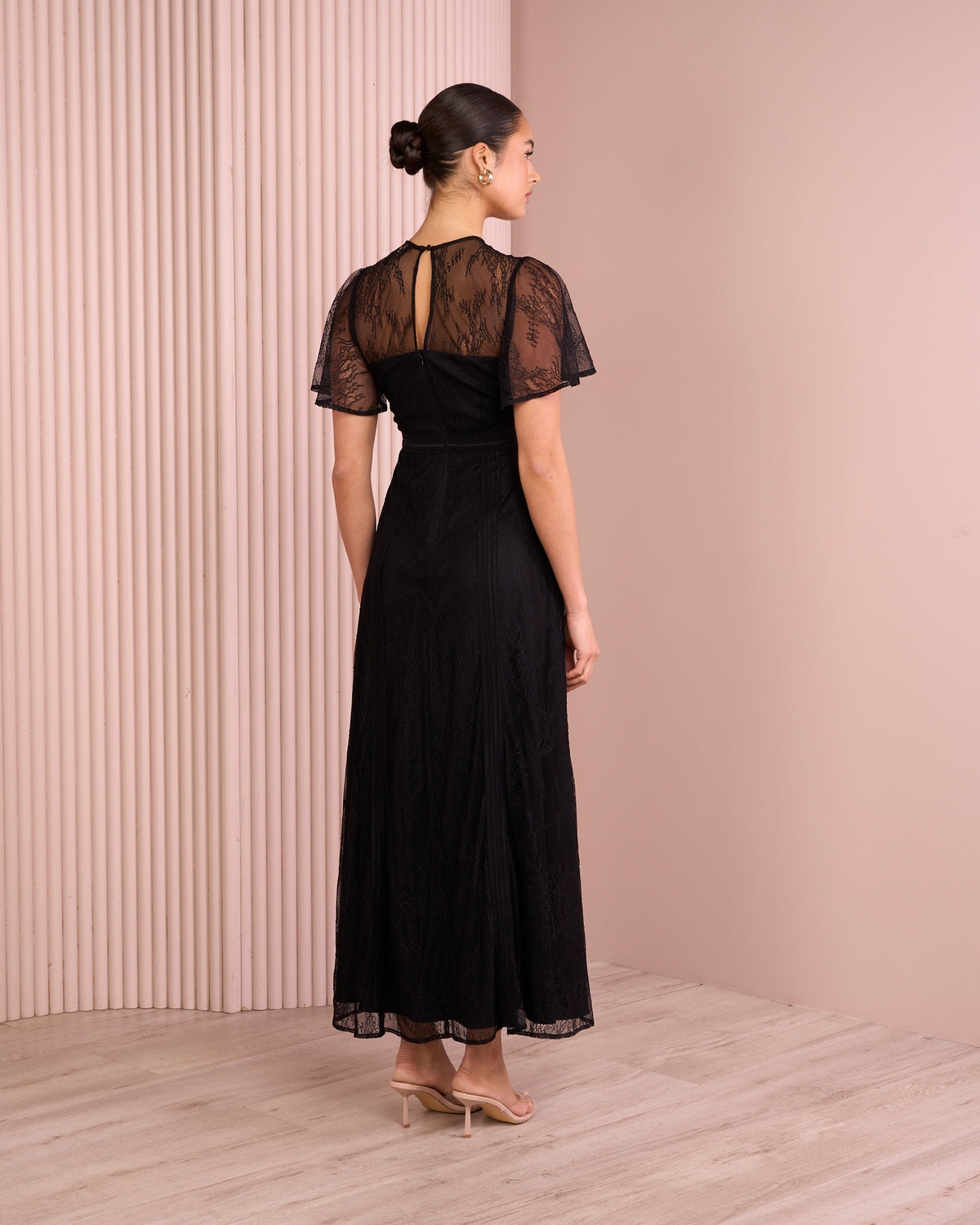 Lori Flutter Sleeve Maxi Dress