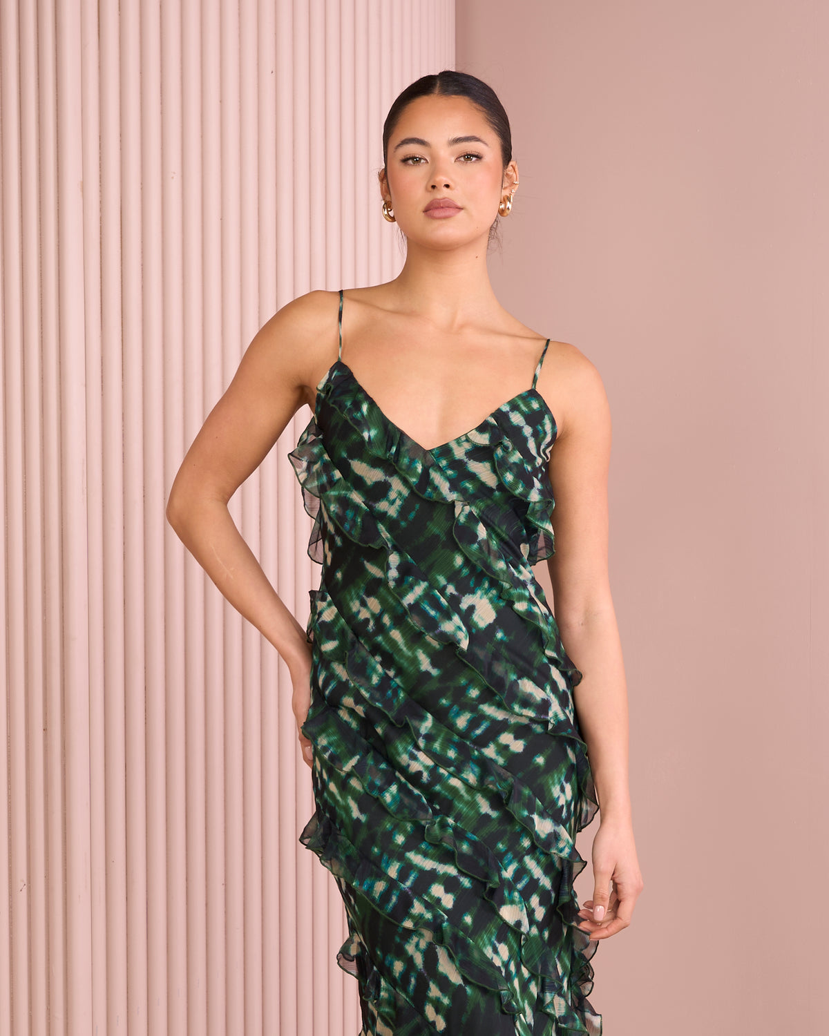 Zilla Ruffle Maxi Dress