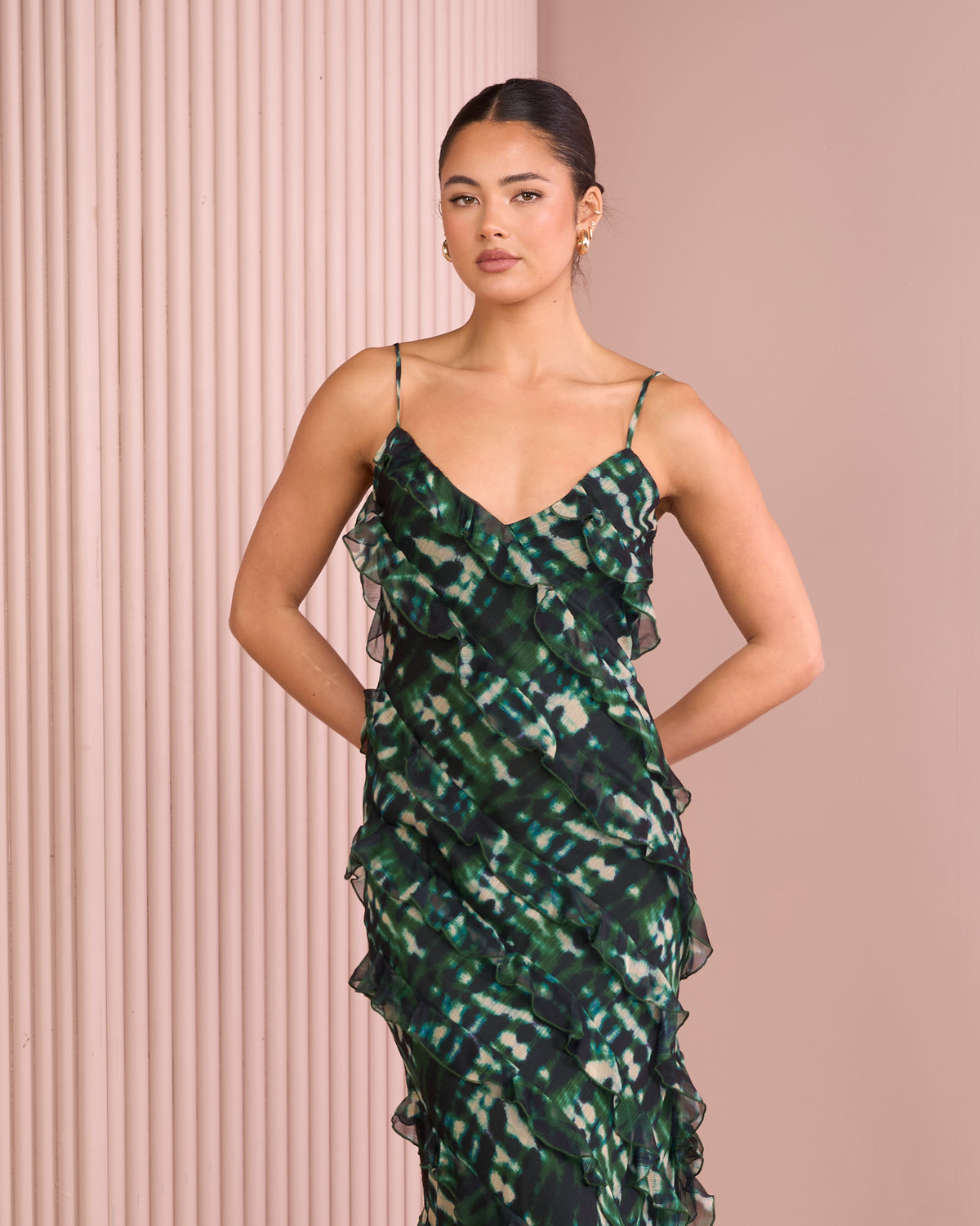 Zilla Ruffle Maxi Dress