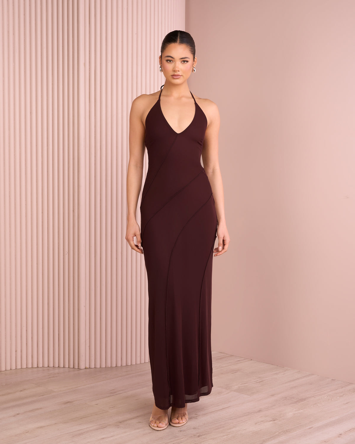 Shaw Halter Neck Gown