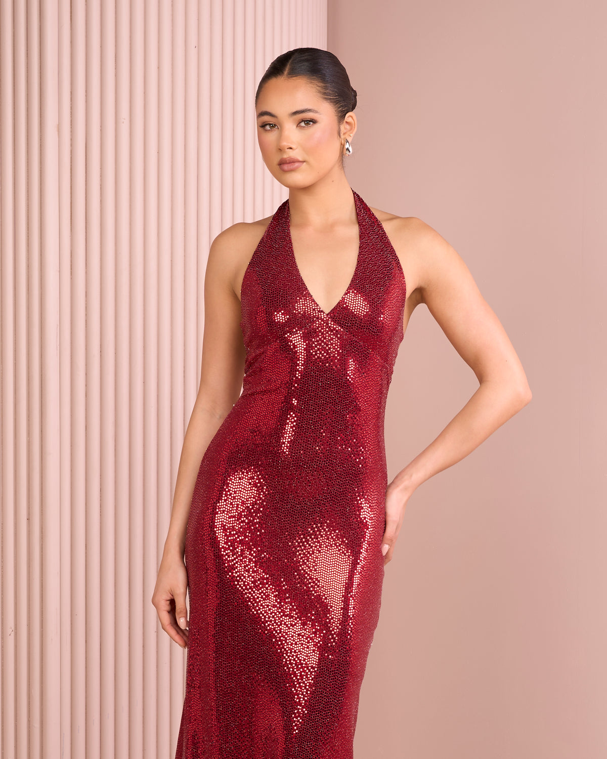 Zaniah Halter Low Back Gown