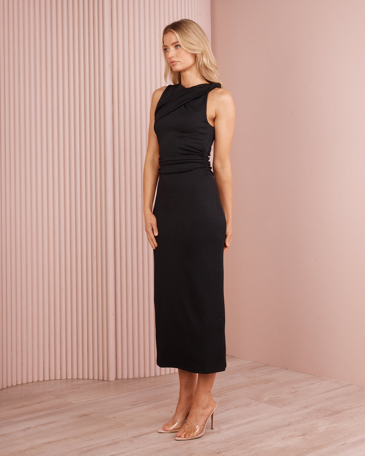 Catalina Boat Neck Midi Dress