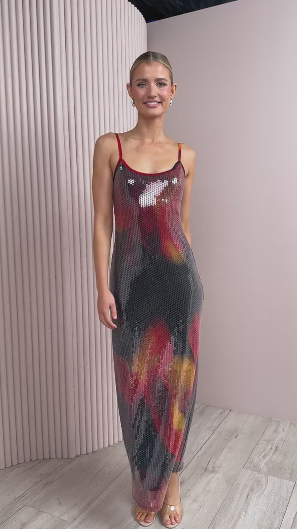 Tealia Sequin Slip Dress